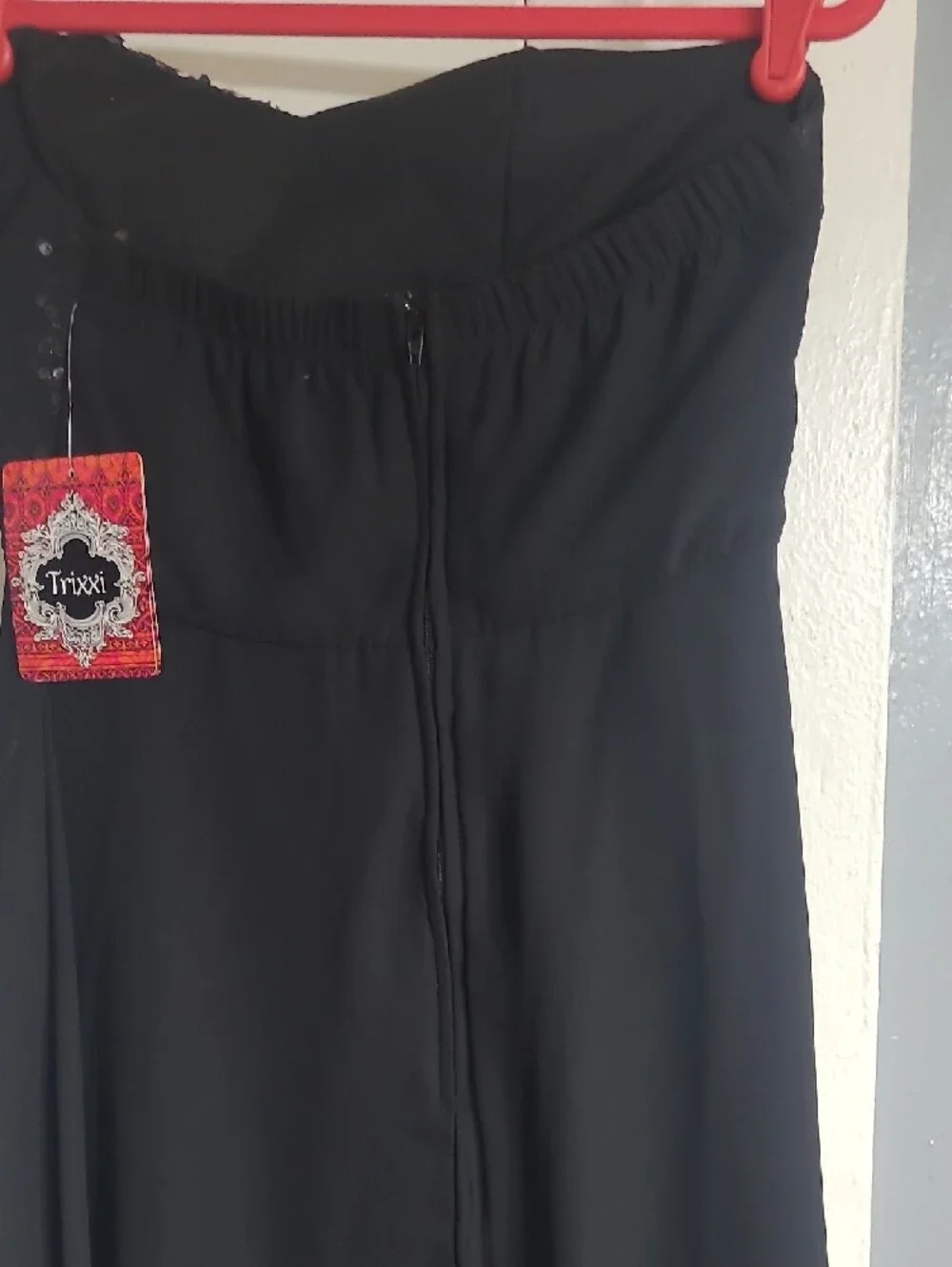 Trixxi Black Strapless Sequin Cocktail Dress, Size 3 - Picture 5 of 10